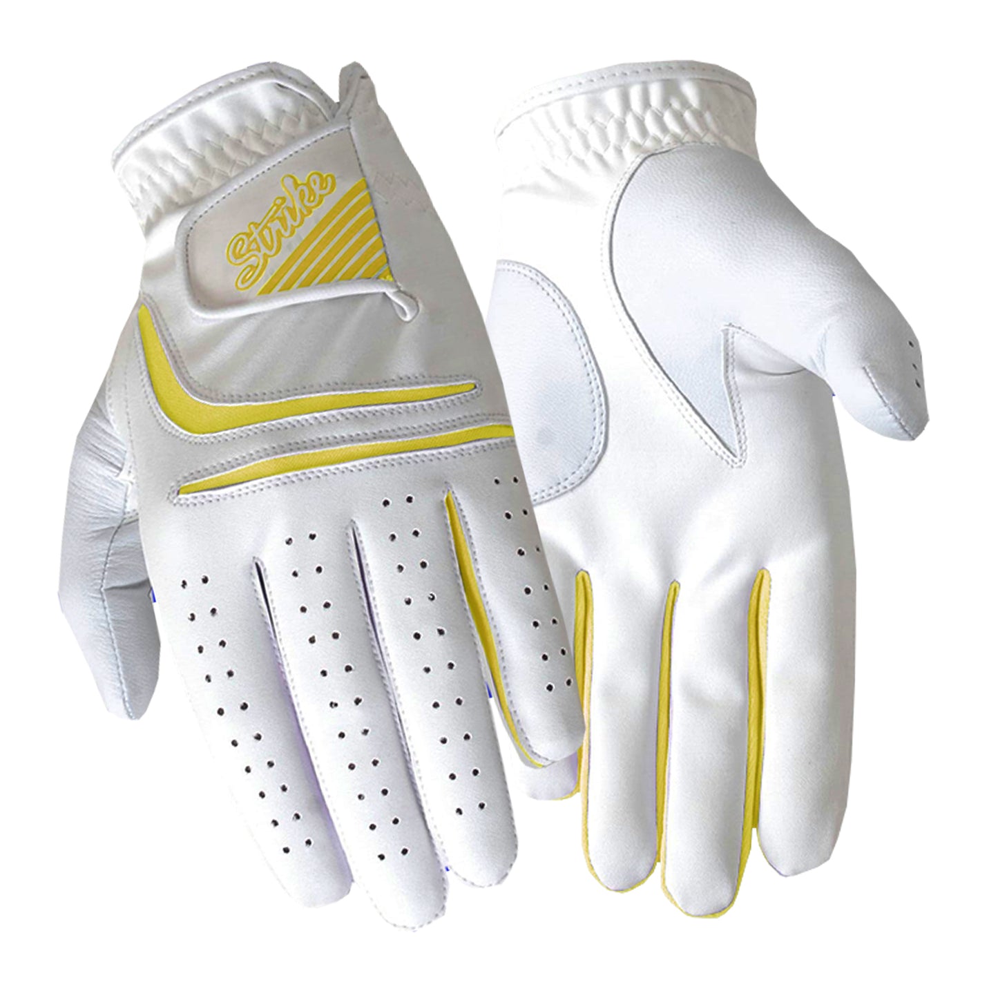 SG Women Yellow All Weather Golf Gloves Cabretta Leather palm patch and thumb Multipack