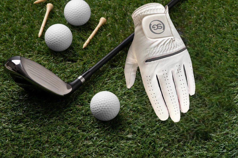 06035 - SG Men Grey/White All weather Golf Gloves Cabretta leather palm patch and Thumb Multipack