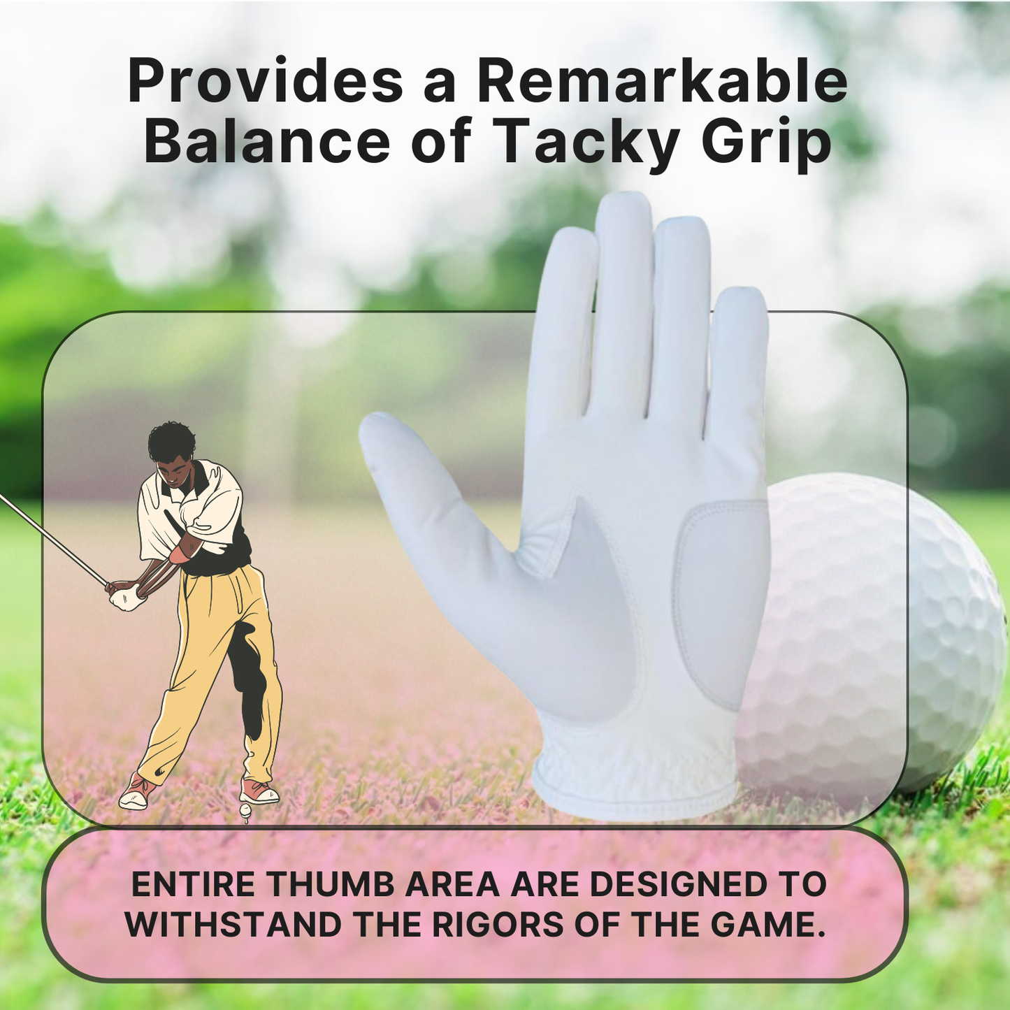 06045 - SG Men Grey/White All Weather Golf Gloves Cabretta leather palm patch and Thumb