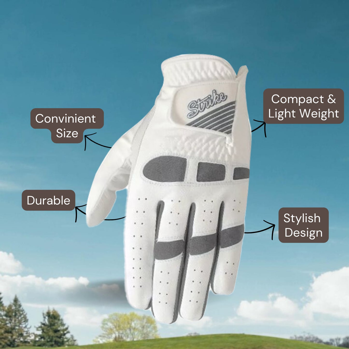 06030 - SG Men golf gloves Cabretta leather palm + patch and thumb
