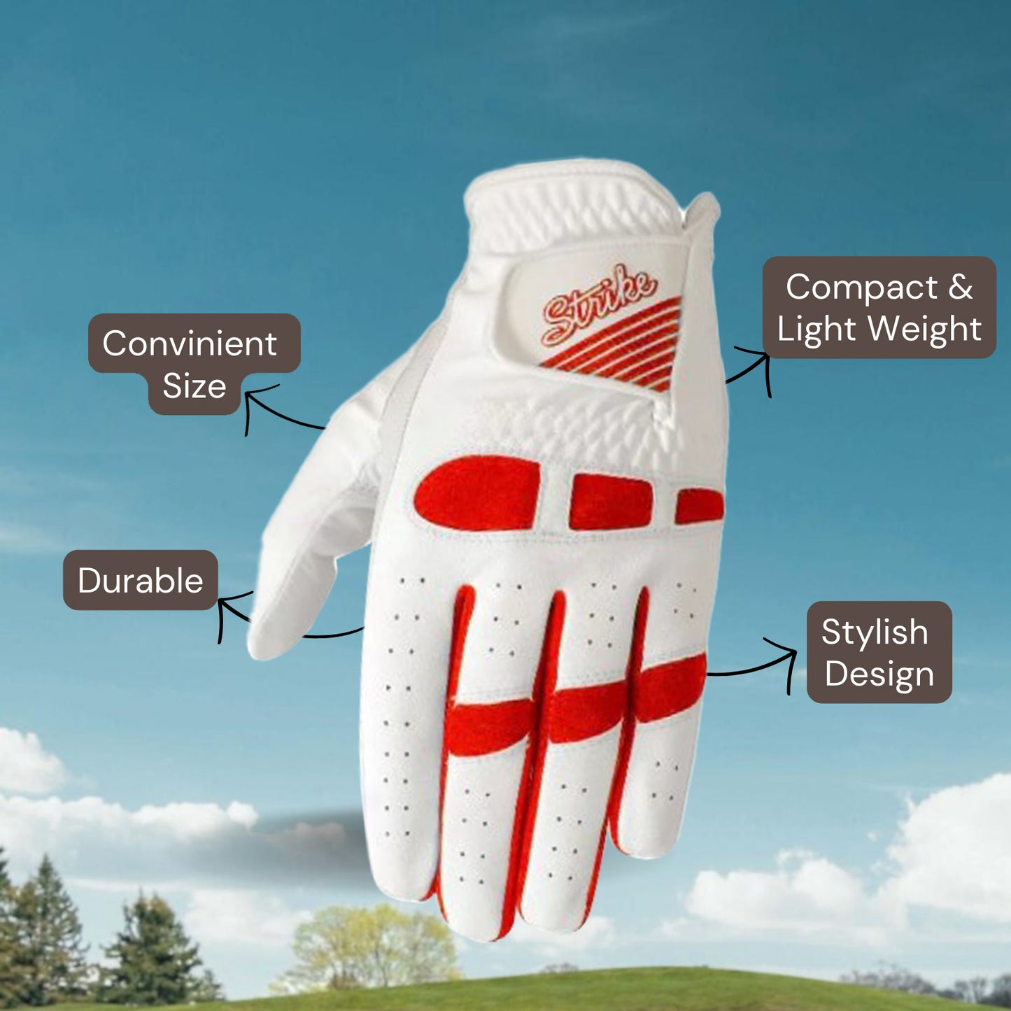 06030 - SG Men golf gloves Cabretta leather palm + patch and thumb
