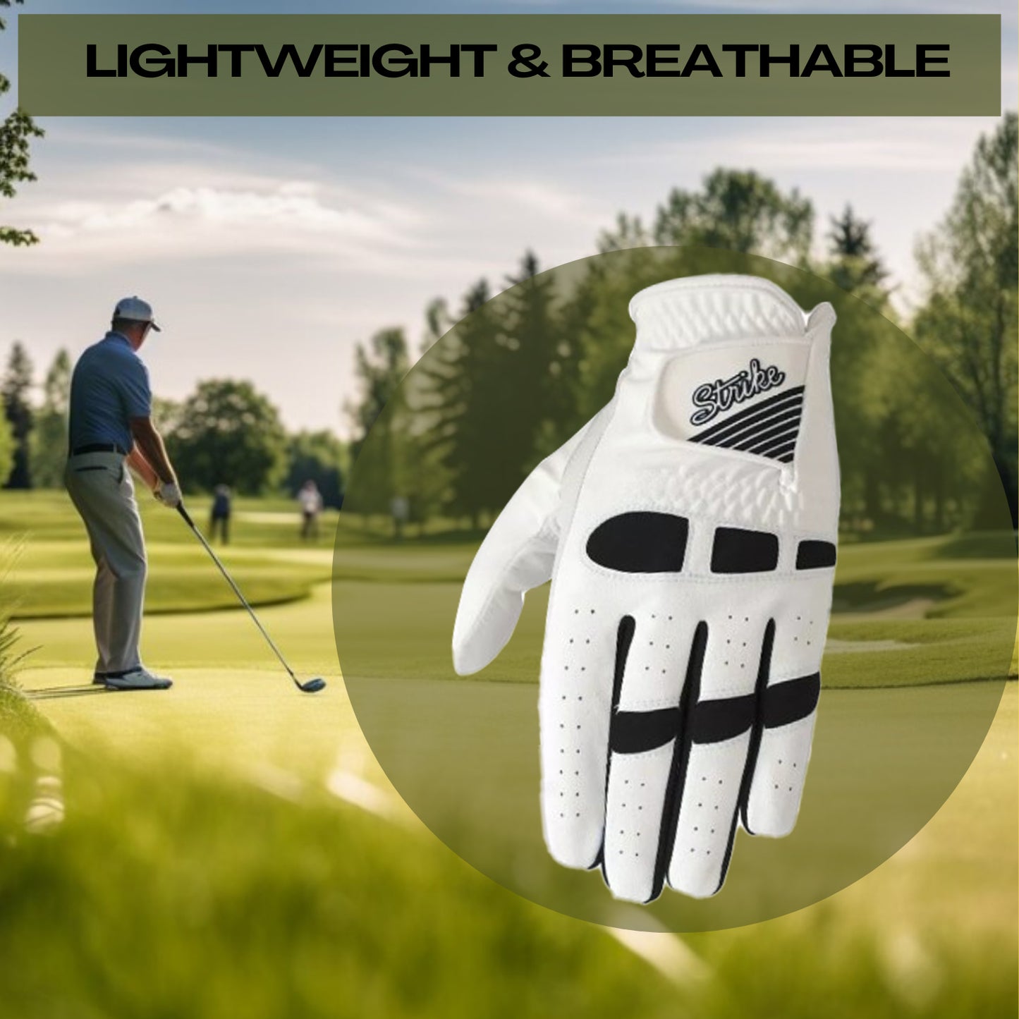 06030 - SG Men golf gloves Cabretta leather palm + patch and thumb
