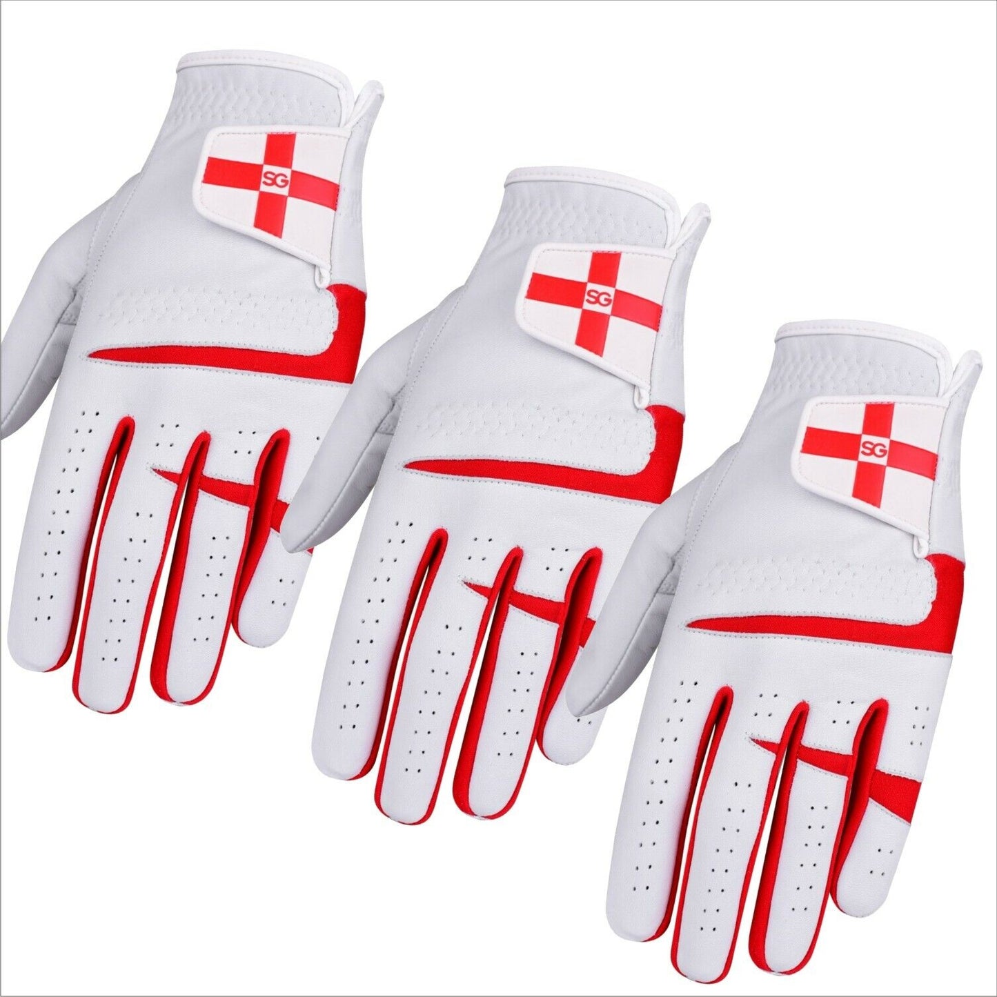 06042 - SG Men Cabretta Leather Golf Gloves England Logo premium quality