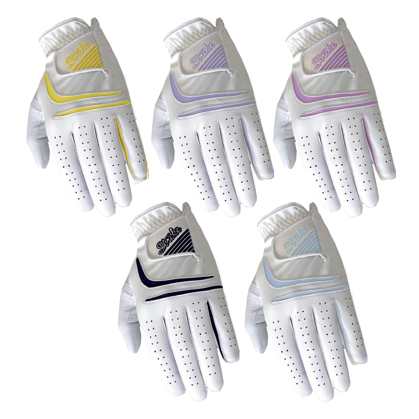 Ladies/WomenAll weather Golf Gloves - Cabretta Leather Palm Patch and thumb - Better Grip - Flexible Hand Movement – Adjustable Velcro Closure - 5 Colors