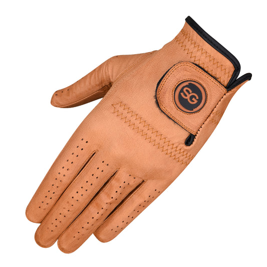 SG Men Yellow Gold Cabretta Leather Golf Gloves Premium quality Leather for both Left and Right handed Golfers