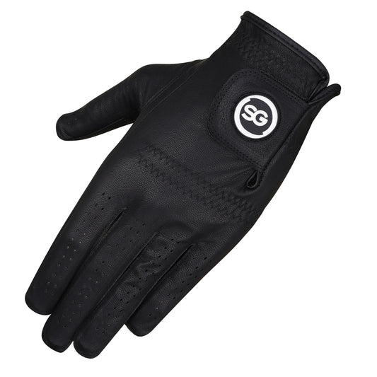 SG Men Black Cabretta Leather Golf Gloves Premium quality Leather for both Left and Right handed Golfers