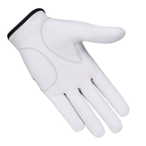 SG Men Cabretta Leather Golf Gloves Grey/White Premium Quality - Left hand for Right handed Golfers - Right hand for Left handed Golfers