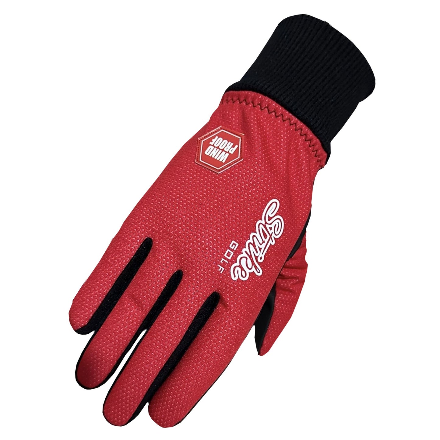 Guanti da golf invernali SG Men Red, termici, antivento, foderati in pile, resistenti all'acqua