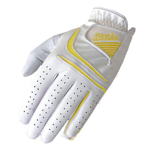 SG Women Yellow All Weather Golf Gloves Cabretta Leather palm patch and thumb Multipack