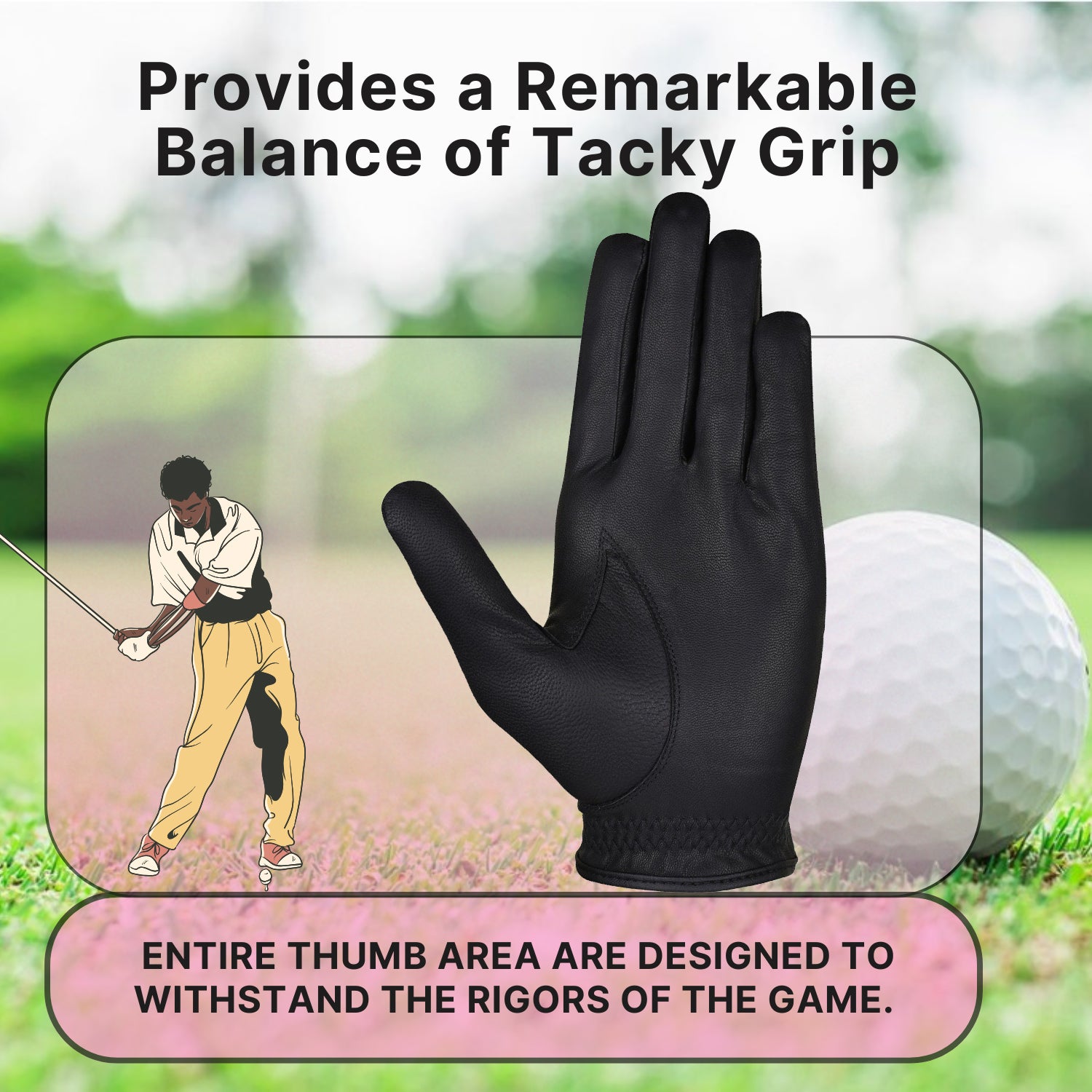 Confezione Da 1 Pezzo Di Guanti Da Golf Da Uomo In Pelle Cabretta Mano Sinistra/destra Con Granuli Antiscivolo Guanto Da Golf Da Uomo Morbido E Traspirante - Foto 1