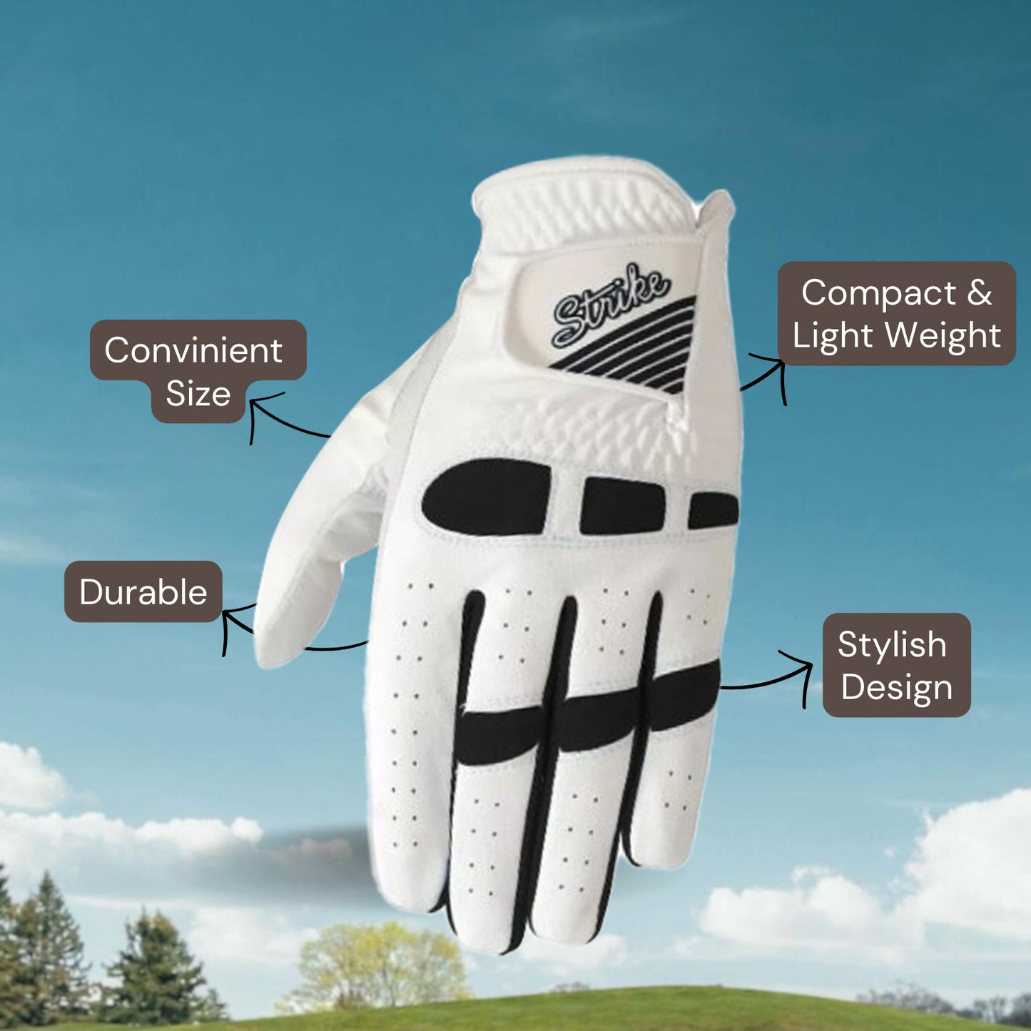 06030 - SG Men golf gloves Cabretta leather palm + patch and thumb