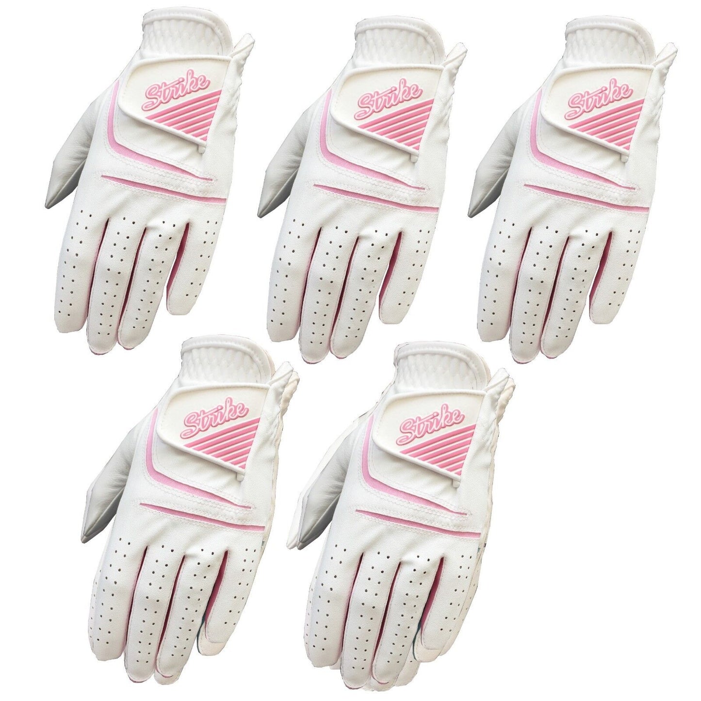 SG Women Pink All Weather Golf Gloves Cabretta Leather palm patch and thumb Multipack