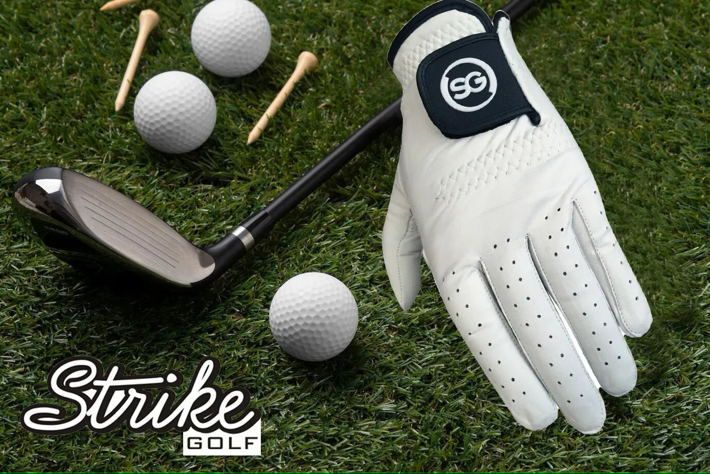 SG Men White 100% Cabretta Leather Golf Gloves for both and Right handed Golfers - Premium Quality