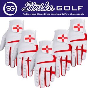 Guanti da golf in pelle Cabretta da uomo SG con logo England di qualità premium